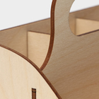 Подставка - органайзер деревянный для специй с ручкой Доляна, 17×16×16 см - фото 4530975