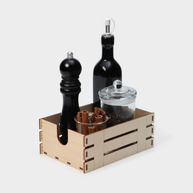 Подставка - органайзер деревянный для хранения Доляна «Рейки», 20×14×7,7 см