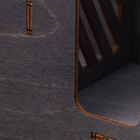 Подставка - органайзер деревянный Доляна «Барный», под стаканы, крышки, трубочки, салфетки, 29,4×29,4×29,4 см, цвет тёмный - фото 4604571