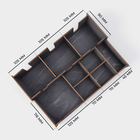 Подставка - органайзер деревянный барный Доляна, под стаканы, крышки, трубочки, салфетки, 40×25×15 см - Фото 8