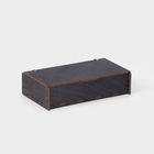 Ящик деревянный для хранения - чекница Доляна, 17,3×8,8×4,4 см, цвет тёмный - фото 4614918