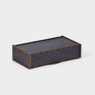 Ящик деревянный для хранения - чекница Доляна, 17,3×8,8×4,4 см, цвет тёмный - фото 4614919
