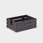 Подставка - органайзер деревянный для специй Доляна «Рейка», 20×14×7,7 см, цвет тёмный - фото 4614927