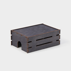 Подставка - органайзер деревянный для специй Доляна «Рейка», 20×14×7,7 см, цвет тёмный - фото 4614928