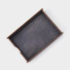 Подставка - органайзер деревянный для специй Доляна «Рейка», 20×14×7,7 см, цвет тёмный - фото 4614931