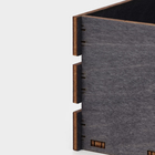 Подставка - органайзер деревянный для специй Доляна «Рейка», 20×14×7,7 см, цвет тёмный - фото 4614932