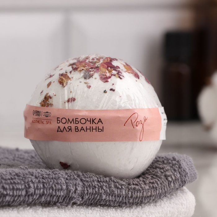 Бомбочка для ванны "Роскошное СПА" с лепестками розы 150 г - Фото 1