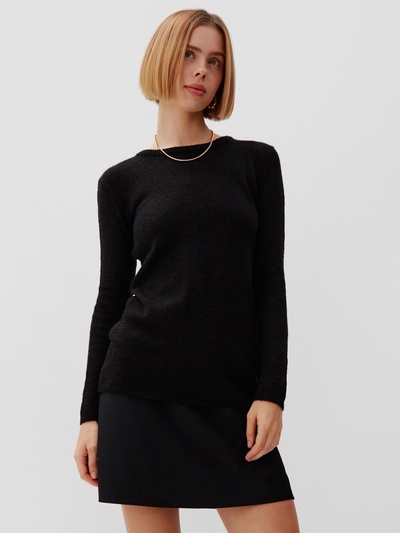 Джемпер женский MINAKU: Knitwear collection, чёрный, размер 44