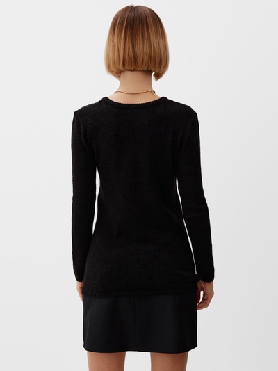 Джемпер женский MINAKU: Knitwear collection, чёрный, размер 44