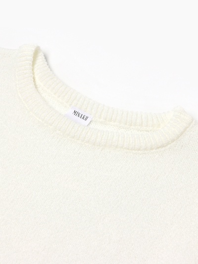 Джемпер женский MINAKU: Knitwear collection, цвет молочный, размер 42