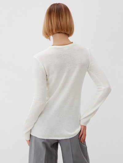 Джемпер женский MINAKU: Knitwear collection, цвет молочный, размер 42