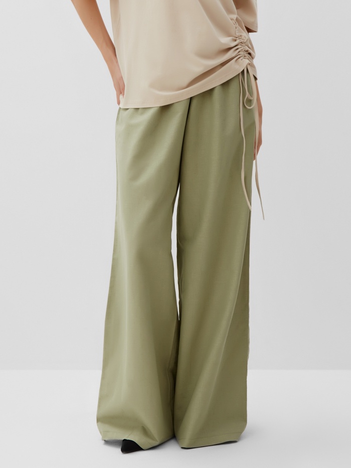 

Брюки женские oversize MINAKU: MINAKU: Safari цвет мятный, размер 48