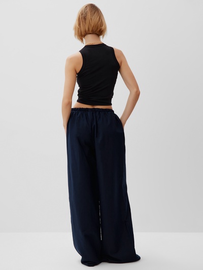 Брюки женские oversize MINAKU: Safari, синие, размер 50