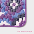 Набор ковриков для ванной и туалета Доляна «Фиолетовые цветы», 2 шт, 40×50 см, 50×80 см - Фото 4