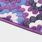 Набор ковриков для ванной и туалета Доляна «Фиолетовые цветы», 2 шт, 40×50 см, 50×80 см - Фото 2