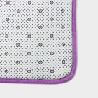 Набор ковриков для ванной и туалета Доляна «Фиолетовые цветы», 2 шт, 40×50 см, 50×80 см - Фото 3