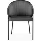 Стул на металлокаркасе Kortni dark металл/велюр, черный/серый 56x62x82 см  (артикул 10509355)  большой выбор товаров оптом и в розницу по низким ценам с доставкой