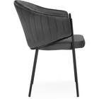 Стул на металлокаркасе Kortni dark металл/велюр, черный/серый 56x62x82 см  (артикул 10509355)  большой выбор товаров оптом и в розницу по низким ценам с доставкой