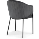 Стул на металлокаркасе Kortni dark металл/велюр, черный/серый 56x62x82 см  (артикул 10509355)  большой выбор товаров оптом и в розницу по низким ценам с доставкой