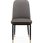 Стул на металлокаркасе Flor металл/экокожа, черный/серый/коричневый 43x50x83 см  (артикул 10509465)  большой выбор товаров оптом и в розницу по низким ценам с доставкой