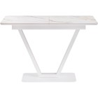 Керамический стол Бугун белый мрамор с прожилками/белый металл, белый 80x120x77 см  (артикул 10509878)  большой выбор товаров оптом и в розницу по низким ценам с доставкой