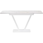 Керамический стол Бугун белый мрамор с прожилками/белый металл, белый 80x120x77 см  (артикул 10509878)  большой выбор товаров оптом и в розницу по низким ценам с доставкой