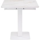 Керамический стол Бугун белый мрамор с прожилками/белый металл, белый 80x120x77 см  (артикул 10509878)  большой выбор товаров оптом и в розницу по низким ценам с доставкой