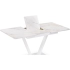 Керамический стол Бугун белый мрамор с прожилками/белый металл, белый 80x120x77 см  (артикул 10509878)  большой выбор товаров оптом и в розницу по низким ценам с доставкой