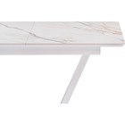 Керамический стол Бугун белый мрамор с прожилками/белый металл, белый 80x120x77 см  (артикул 10509878)  большой выбор товаров оптом и в розницу по низким ценам с доставкой