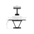 Керамический стол Бугун белый мрамор с прожилками/белый металл, белый 80x120x77 см  (артикул 10509878)  большой выбор товаров оптом и в розницу по низким ценам с доставкой