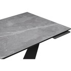 Керамический стол Кели  МДФ, серый мрамор/черный  80x140x76 см  (артикул 10509944)  большой выбор товаров оптом и в розницу по низким ценам с доставкой