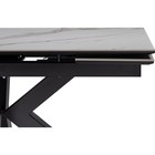 Керамический стол Бронхольм белый мрамор/черный металл, черный 80x140x77 см  (артикул 10509946)  большой выбор товаров оптом и в розницу по низким ценам с доставкой