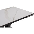 Керамический стол Бронхольм белый мрамор/черный металл, черный 80x140x77 см  (артикул 10509946)  большой выбор товаров оптом и в розницу по низким ценам с доставкой