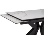 Керамический стол Бронхольм белый мрамор/черный металл, черный 80x140x77 см  (артикул 10509946)  большой выбор товаров оптом и в розницу по низким ценам с доставкой