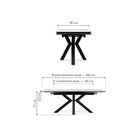 Керамический стол Бронхольм белый мрамор/черный металл, черный 80x140x77 см  (артикул 10509946)  большой выбор товаров оптом и в розницу по низким ценам с доставкой