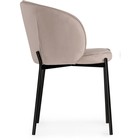 Стул на металлокаркасе Нейл металл/велюр, черный/латте 58x54x80 см 10509957