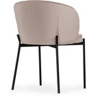 Стул на металлокаркасе Нейл металл/велюр, черный/латте 58x54x80 см 10509957