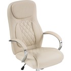 Кресло для руководителя Tron кремовый хром 61x70x111 см - Фото 10