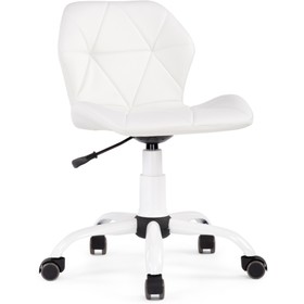 Компьютерное кресло Вальд металл/экокожа, белый/белый 47x54x70 см
