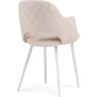 Стул на металлокаркасе Гутрид металл/велюр, белый/бежевый 51x56x82 см 10510291