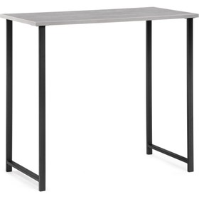 Обеденный стол Дилан Лофт металл, бетон/черный 120x60x110 см