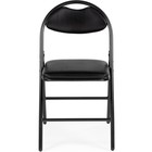 Стул на металлокаркасе Gikat металл/экокожа, черный/черный 45x43x82 см  (артикул 10510495)  большой выбор товаров оптом и в розницу по низким ценам с доставкой