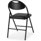 Стул на металлокаркасе Gikat металл/экокожа, черный/черный 45x43x82 см  (артикул 10510495)  большой выбор товаров оптом и в розницу по низким ценам с доставкой