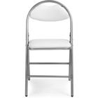 Стул на металлокаркасе Gikat металл/экокожа, серый/белый 45x43x82 см 10510496