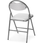 Стул на металлокаркасе Gikat металл/экокожа, серый/белый 45x43x82 см 10510496