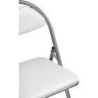 Стул на металлокаркасе Gikat металл/экокожа, серый/белый 45x43x82 см 10510496