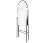 Стул на металлокаркасе Gikat металл/экокожа, серый/белый 45x43x82 см 10510496