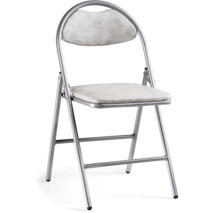Стул на металлокаркасе Gikat, 450×430×820 мм, экокожа, цвет серый