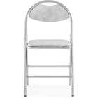 Стул на металлокаркасе Gikat металл/экокожа, серый/серый 45x43x82 см 10510497