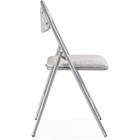 Стул на металлокаркасе Gikat металл/экокожа, серый/серый 45x43x82 см 10510497